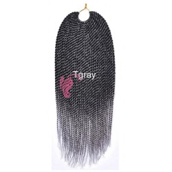 Extensie de par afro Senegalese Twist Hair Crochet Braid de 55 cm Cod 085GOO Gri Argintiu Ombre